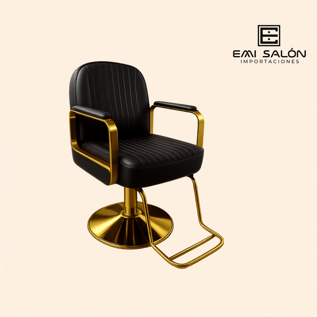 Silla de Peluquería Hidraulica Emperatriz – Lujo y Confort Gold Edition