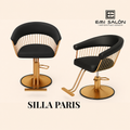 Silla Hidraulica de Peluquería París Black & Gold