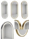 Espejo LED Ovalado Profesional (Edición Oro y Plata)